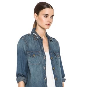 Current Elliott Jean Perfect Shirt with Studs
